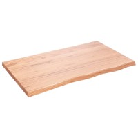 Vidaxl Wall Shelf Light Brown 39.4X23.6X(0.8-1.6) Treated Solid Wood Oak