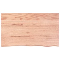 Vidaxl Wall Shelf Light Brown 39.4X23.6X(0.8-1.6) Treated Solid Wood Oak