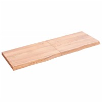Vidaxl Wall Shelf Light Brown 6.7X15.7X(0.8-1.6) Treated Solid Wood Oak