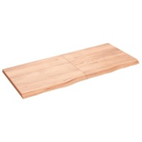 Vidaxl Wall Shelf Light Brown 6.7X23.6X(0.8-1.6) Treated Solid Wood Oak