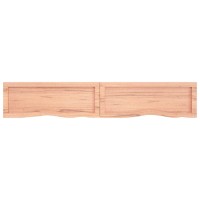 Vidaxl Wall Shelf Light Brown 6.7X11.8X(0.8-1.6) Treated Solid Wood Oak