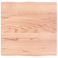 Vidaxl Table Top Light Brown 15.7X15.7X(0.8-1.6) Treated Solid Wood Live Edge