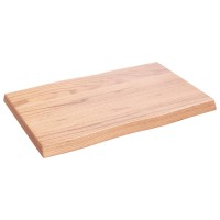 Vidaxl Table Top Light Brown 23.6X15.7X(0.8-1.6) Treated Solid Wood Live Edge