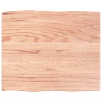 Vidaxl Table Top Light Brown 23.6X19.7X0.8 Treated Solid Wood Oak Live Edge