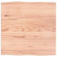 Vidaxl Table Top Light Brown 23.6X23.6X(0.8-1.6) Treated Solid Wood Live Edge