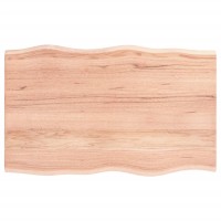 Vidaxl Table Top Light Brown 31.5X19.7X0.8 Treated Solid Wood Oak Live Edge