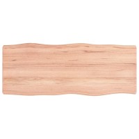 Vidaxl Table Top Light Brown 6.7X15.7X(0.8-2.4) Treated Solid Wood Live Edge