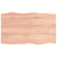 Vidaxl Table Top Light Brown 39.4X23.6X(0.8-1.6) Treated Solid Wood Live Edge