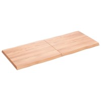 Vidaxl Table Top Light Brown 6.7X19.7X(0.8-1.6) Treated Solid Wood Live Edge