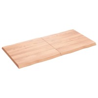 Vidaxl Table Top Light Brown 6.7X23.6X(0.8-1.6) Treated Solid Wood Live Edge