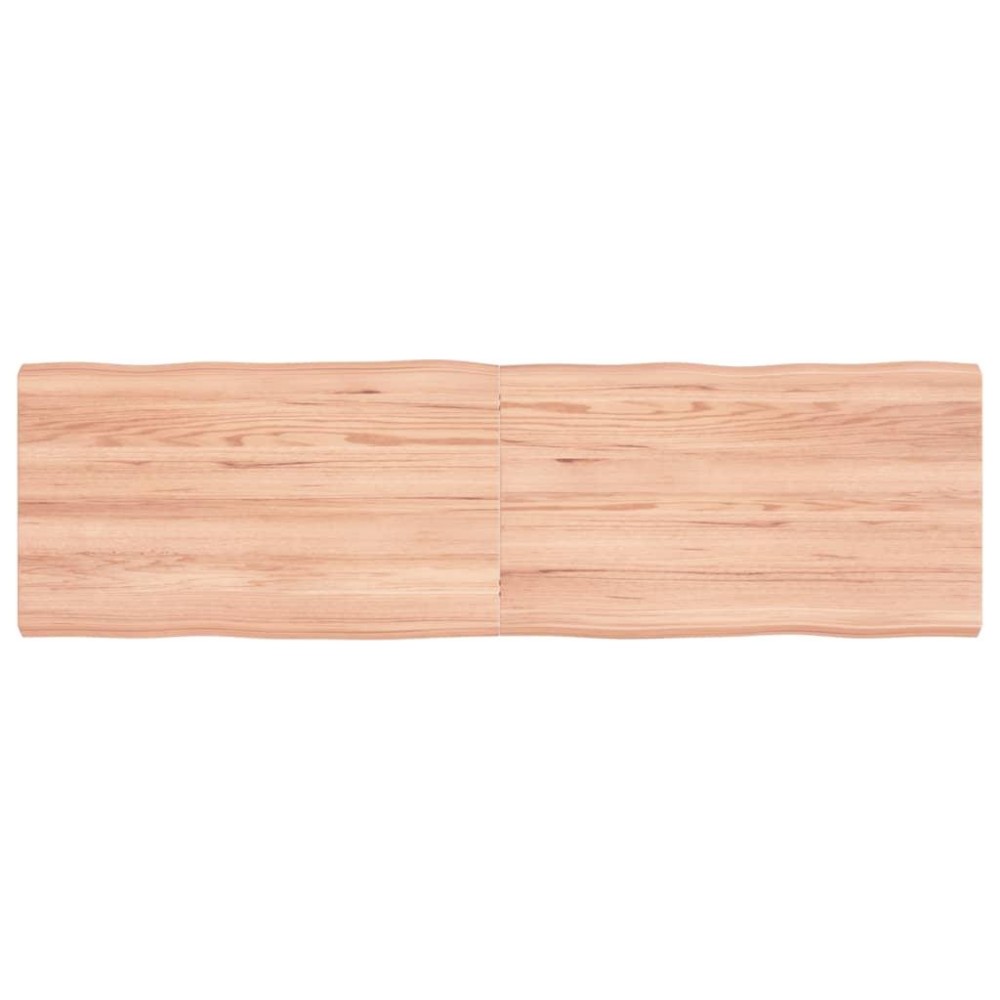 Vidaxl Table Top Light Brown 6.7X15.7X(0.8-1.6) Treated Solid Wood Live Edge