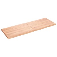 Vidaxl Table Top Light Brown 6.7X19.7X(0.8-1.6) Treated Solid Wood Live Edge