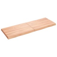 Vidaxl Table Top Light Brown 6.7X19.7X(0.8-2.4) Treated Solid Wood Live Edge