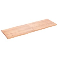 Vidaxl Table Top Light Brown 6.7X23.6X(0.8-1.6) Treated Solid Wood Live Edge