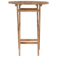 Vidaxl Folding Patio Table 23.6 Solid Wood Teak