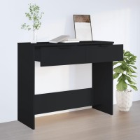 Vidaxl Console Table Black 35.4X14.2X29.5 Engineered Wood