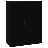 Vidaxl Hanging Wall Cabinet Black 27.4X12.8X35.4
