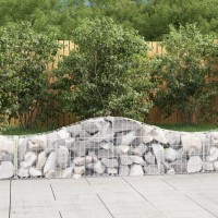 Vidaxl Arched Gabion Basket 78.7X11.8X15.7/23.6 Galvanized Iron