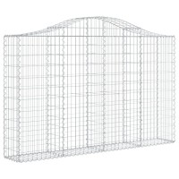 Vidaxl Arched Gabion Basket 78.7X11.8X47.2/55.1 Galvanized Iron