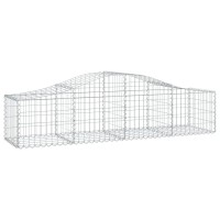 Vidaxl Arched Gabion Basket 78.7X19.7X15.7/23.6 Galvanized Iron