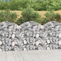 Vidaxl Arched Gabion Basket 39.4X11.8X39.4/47.2 Galvanized Iron