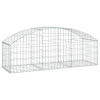 Vidaxl Arched Gabion Basket 59.1X19.7X15.7/23.6 Galvanized Iron