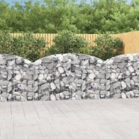 Vidaxl Arched Gabion Basket 78.7X11.8X39.4/47.2 Galvanized Iron