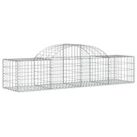 Vidaxl Arched Gabion Basket 78.7X19.7X15.7/23.6 Galvanized Iron