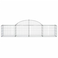 Vidaxl Arched Gabion Basket 78.7X19.7X15.7/23.6 Galvanized Iron