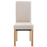 Vidaxl Dining Chairs 4 Pcs Cream Fabric
