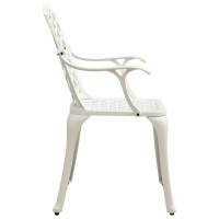 Vidaxl Garden Chairs 2 Pcs Cast Aluminium White