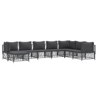 Vidaxl 8 Piece Patio Lounge Set With Cushions Anthracite Steel