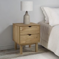 Vidaxl Bedside Cabinet Otta 18.1X15.6X22.4 Solid Wood Pine
