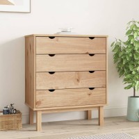 Vidaxl Drawer Cabinet Otta 30.1X15.6X35.4 Solid Wood Pine