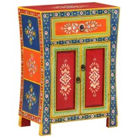 Vidaxl Hand Painted Sideboard 21.3X11.8X29.1 Solid Wood Mango