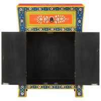 Vidaxl Hand Painted Sideboard 21.3X11.8X29.1 Solid Wood Mango