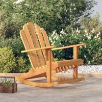 Vidaxl Patio Adirondack Rocking Chair 31.1X39.4X40.6 Solid Wood Teak