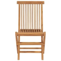 Vidaxl Folding Garden Chairs 2 Pcs Solid Teak Wood