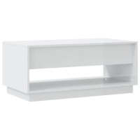 Vidaxl Coffee Table High Gloss White 102.5X55X44 Cm Engineered Wood