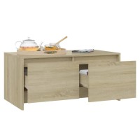 Vidaxl Coffee Table Sonoma Oak 90X50X41.5 Cm Engineered Wood