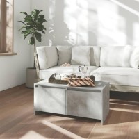 Vidaxl Coffee Table Concrete Grey 90X50X41.5 Cm Engineered Wood