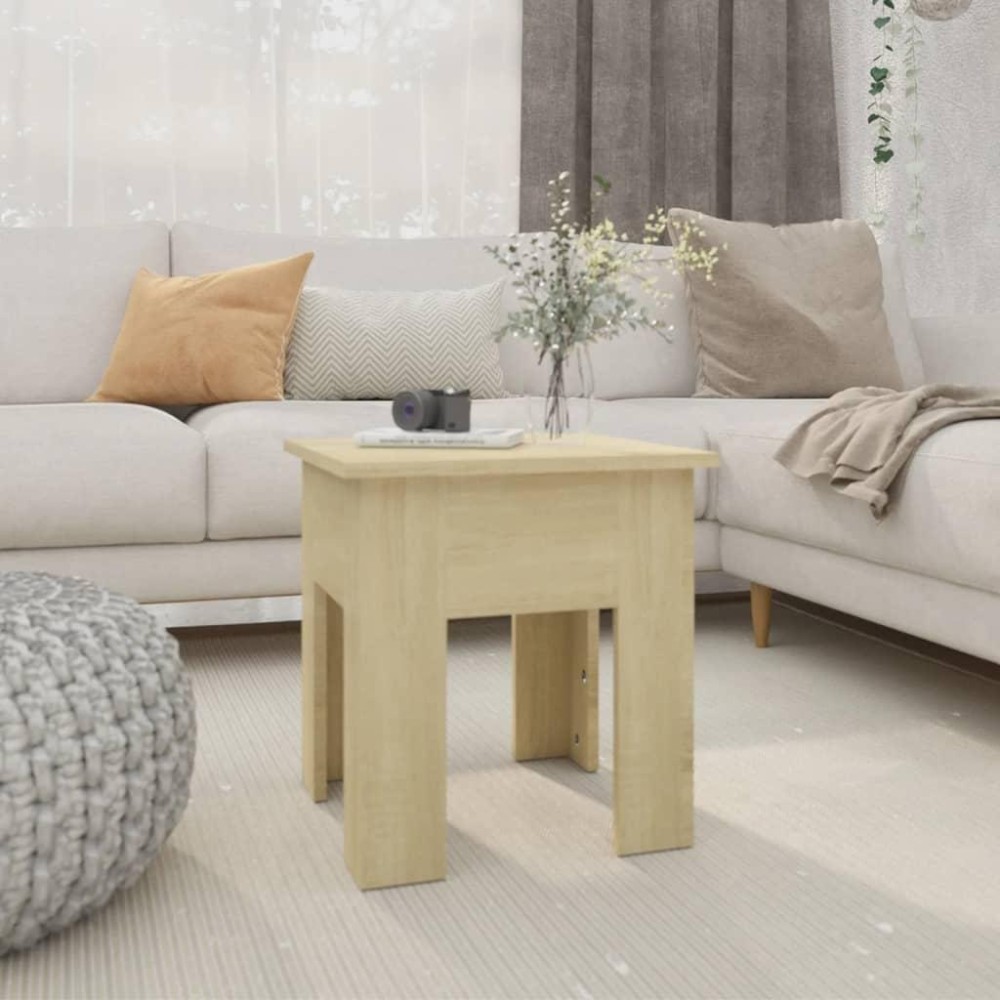 Vidaxl Coffee Table Sonoma Oak 40X40X42 Cm Engineered Wood