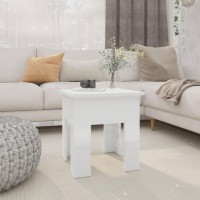 Vidaxl Coffee Table High Gloss White 40X40X42 Cm Engineered Wood