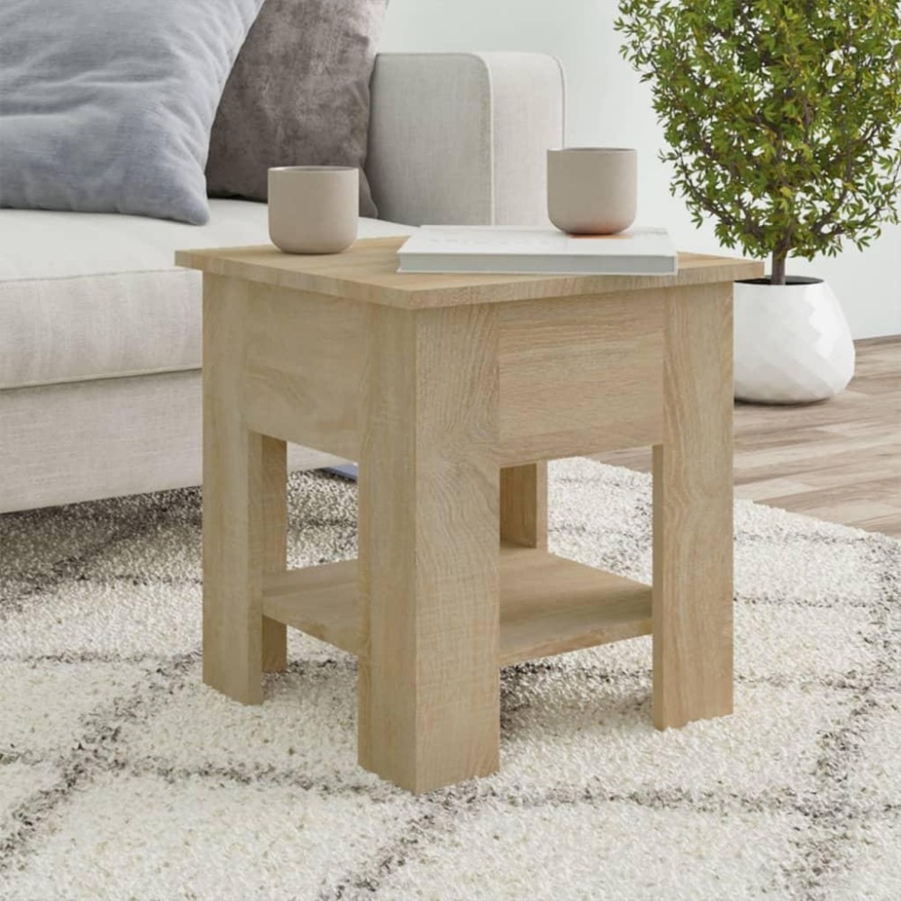 Vidaxl Coffee Table Sonoma Oak 40X40X42 Cm Engineered Wood