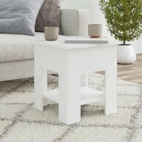 Vidaxl Coffee Table High Gloss White 40X40X42 Cm Engineered Wood