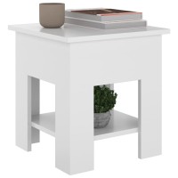 Vidaxl Coffee Table High Gloss White 40X40X42 Cm Engineered Wood