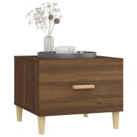 Vidaxl Coffee Tables 2 Pcs Brown Oak 50X50X40 Cm Engineered Wood