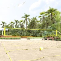 Vidaxl Volleyball Net Yellow And Black 324X96.1 Pe Fabric