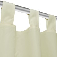 2 pcs Cream Micro-Satin Curtains with Loops 55