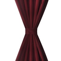 2 pcs Bordeaux Micro-Satin Curtains with Loops 55